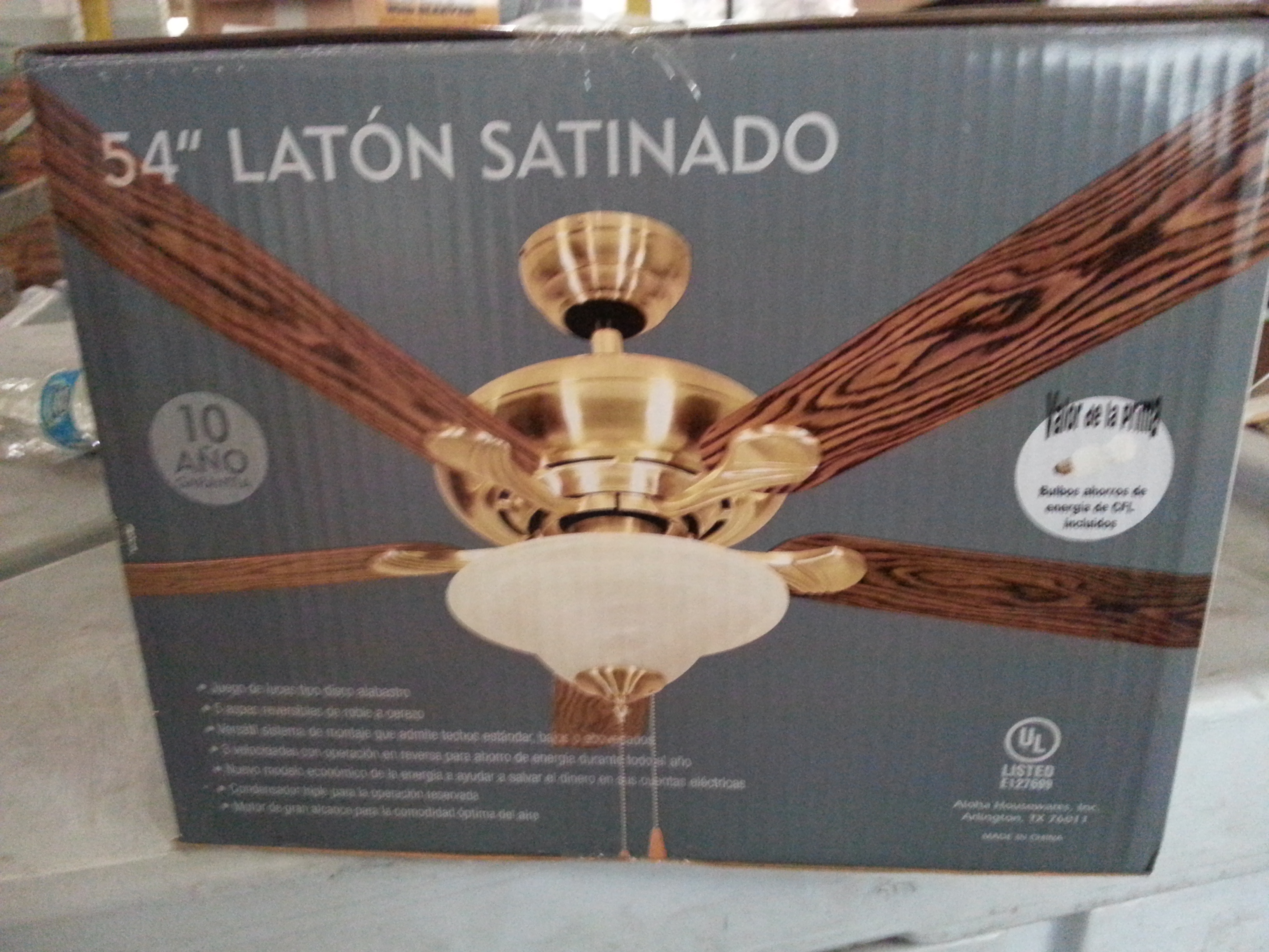Aloha 54 Satin Brass Ceiling Fan 27 00