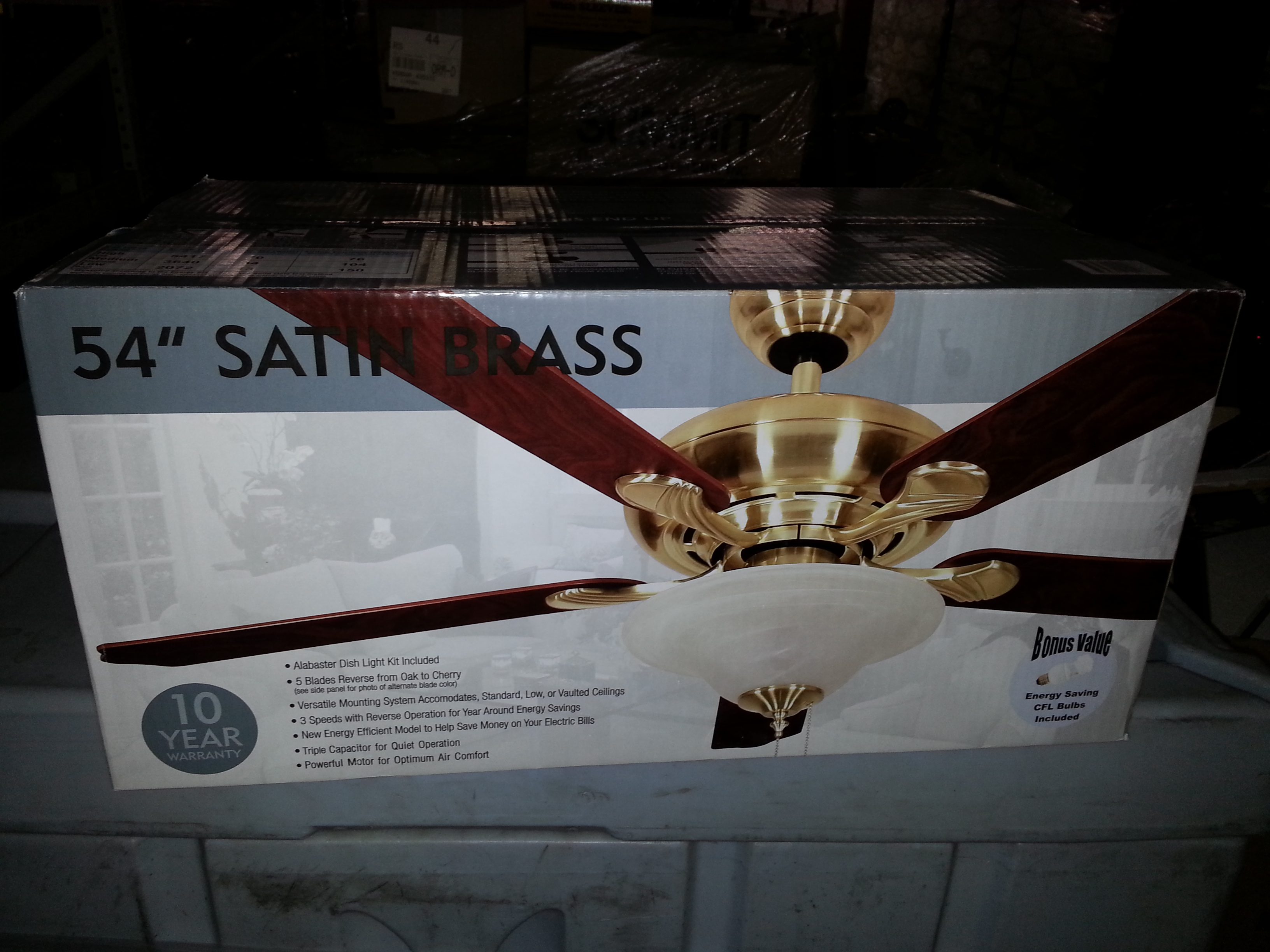 Aloha 54 Satin Brass Ceiling Fan 27 00